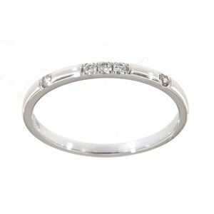 Real Diamond Daily Wear Wedding Band White Gold